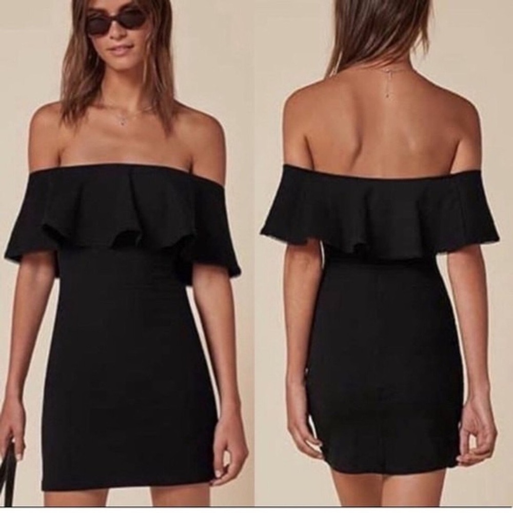 Reformation Banana Dress Black XS